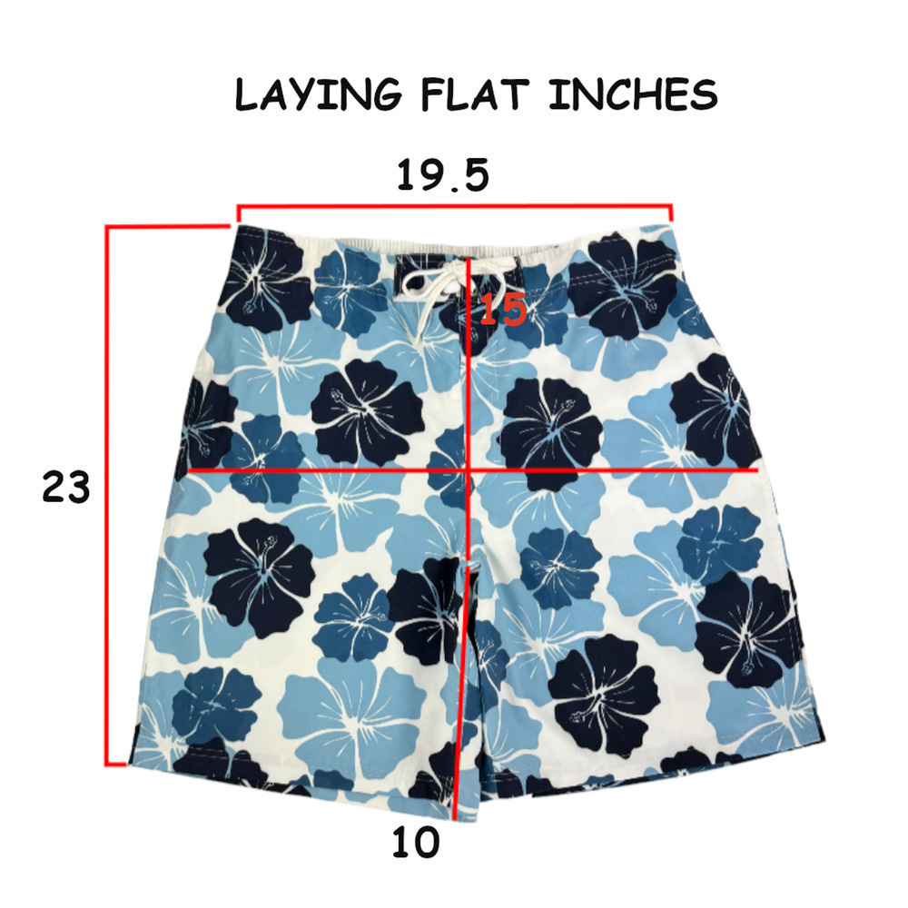 Sonoma Swim Trunk Men XL Life Style Blue Floral Design Board Shorts Hawaiian - Picture 6 of 8